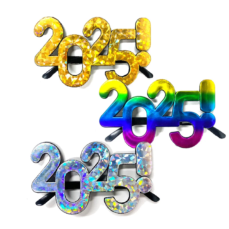 1ks 2025 novoročné kreatívne číslice vtipné okuliare vianočné večierky dekorácia Silvester