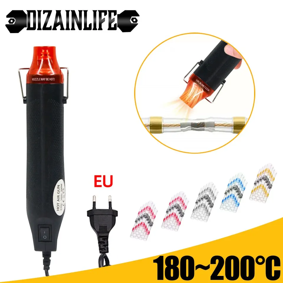 1ks 220V horúce vzduchové pištoľ Diy spájkovacia teplota dúchadlo pištoľ elektrická energia horúca sušička Mini tepelná pištoľ pre remeselnícke hadičky