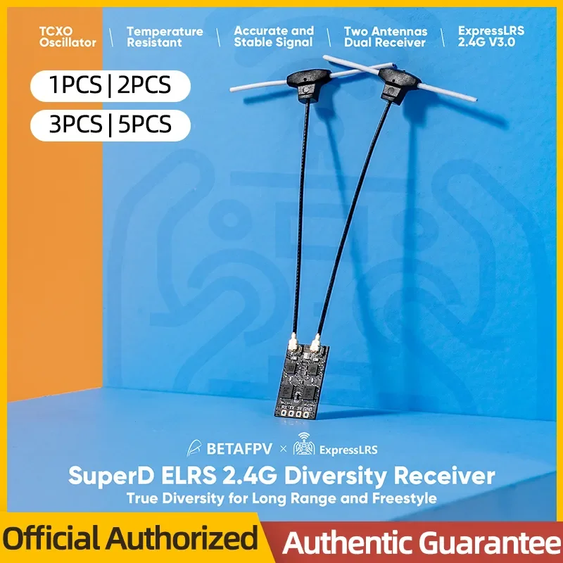 1ks/2pcs betafpv superd ELRS 2.4G prijímač diverzity Exprsslrs rx 2T antény tcxo in pre RC FPV dlhý dosah/freestyle dron nový