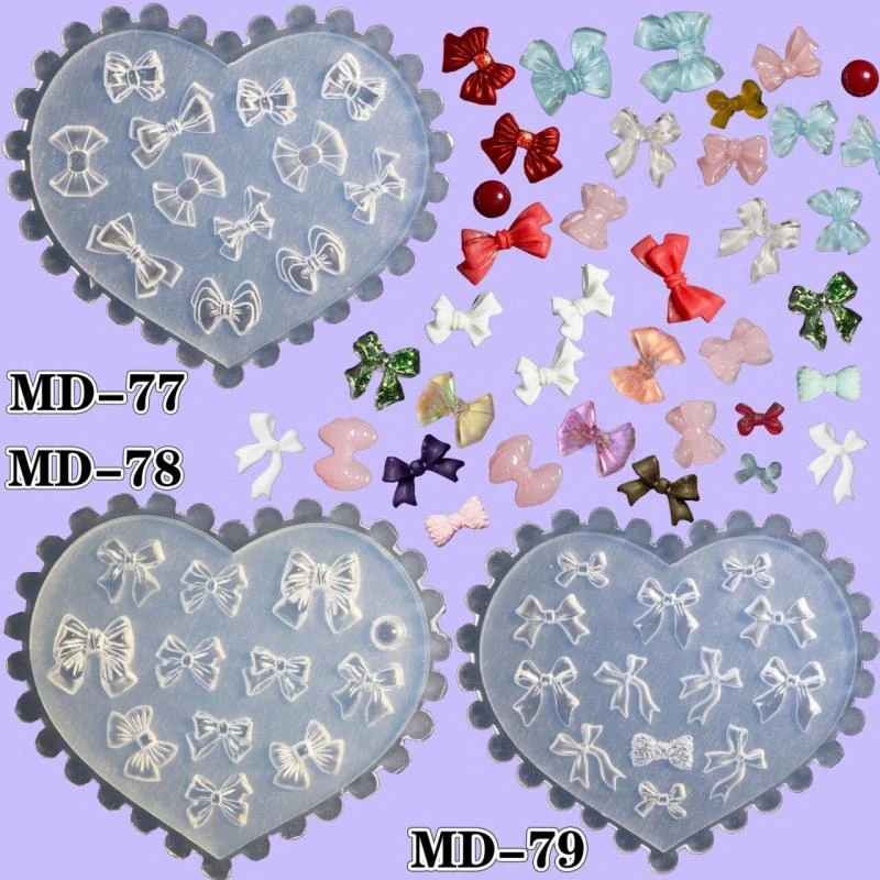 1ks 3d Silikónový nechtový umelecký pleseň opakovane použiteľná móda všestranná Camellia Bow Kawaii Butterfly DIY Party Decorácie dekorácie Art