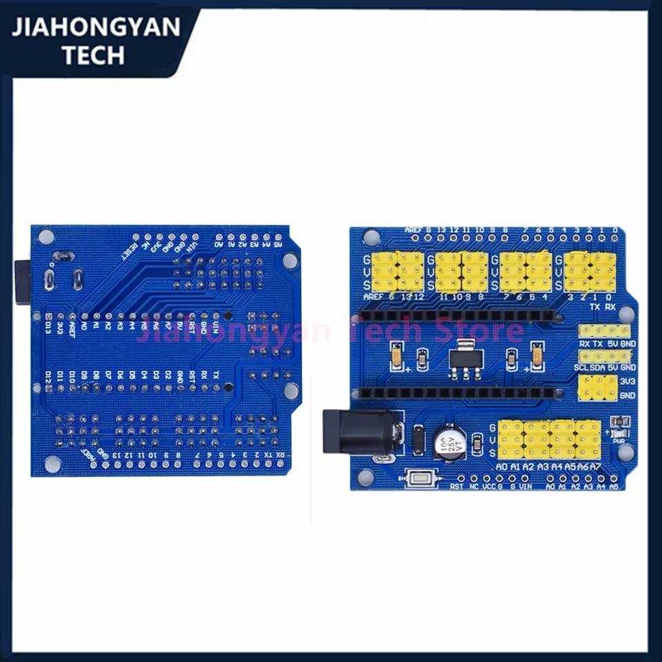 1ks 3ks 5ks Nano Uno viacúčelové expanzné modul žltý PIN Multi-účtový expanzný modul je kompatibilný pre Arduino
