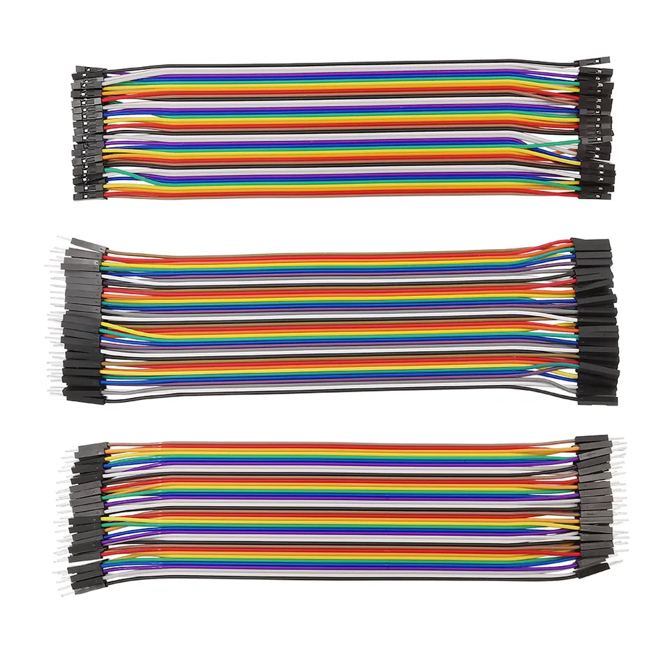 1ks 40 PIN DREBOBLE DRUBOVÝ KÁBLO DREJ MÁ Mužský / samec k žene / samice až samíc k káblovej šnúrke DIY ELEKTRONA PRE PCB ARDUINO
