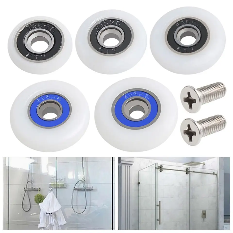 1ks/4ks Nový 19/33/27/27/29 mm nylon sprchovací dver