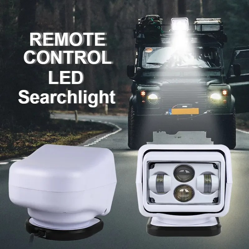 1ks 50 W 60W Marine Searchlight LED Spotlight 12/24V bezdrôtové reflektory pre terénne lodné nákladné vozidlá pre jachty traktor bezdrôtových ovládacích prvkov