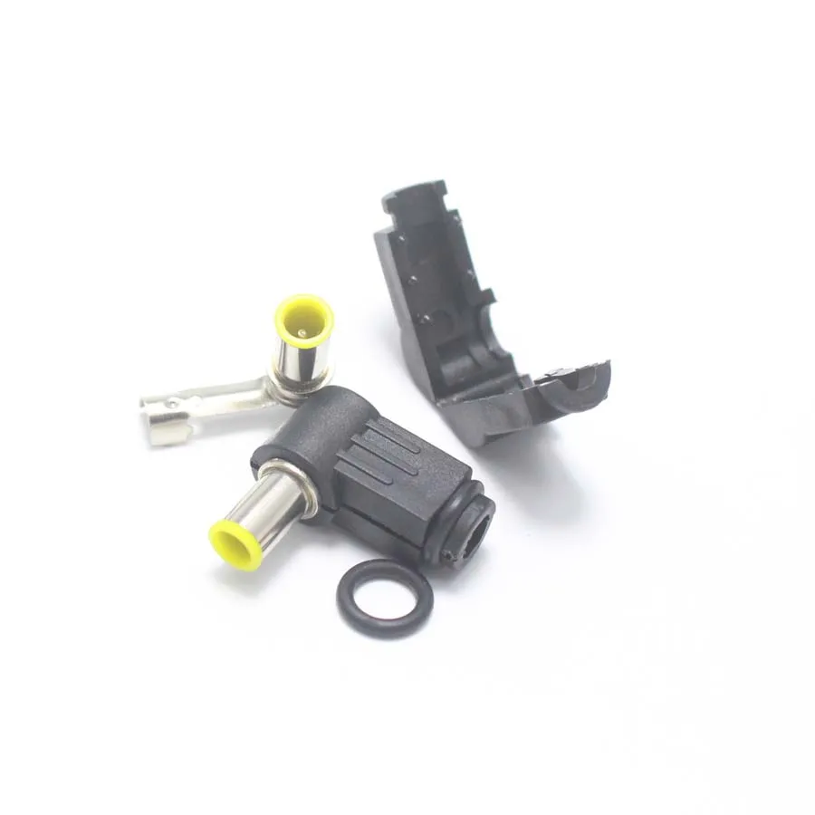1ks 6,5*4,4 mm mužský jednosmerný konektor napájacieho konektora Pravý uhol Zváranie elektrických zástrčiek Audio DIY diely žltá hlava