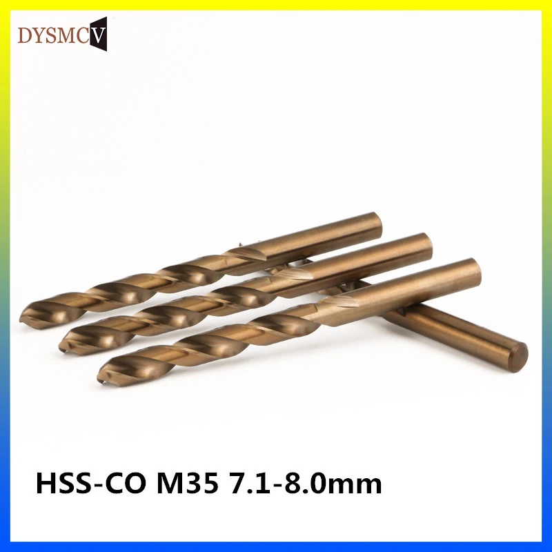 1ks 7,1, 7,2, 7,3, 7,4, 7,5, 7,6, 7,7, 7,8, 7,9, 8,0 mm HSS-CO M35 Vysokorýchlostný vŕtací vŕtač