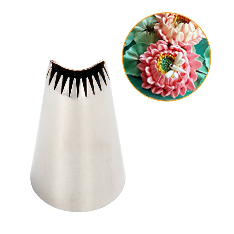 1ks #899 Lotus Lotus Flower Petals Opal Piping Trys Dýza Coar Decorácie Tip Stanilless Oceľová poleva Tipy