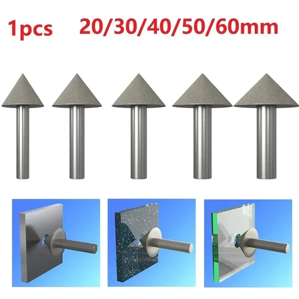 1ks 90 stupňov Spracovanie kužeľa 120GRIT Diamond Brinding Head na rezanie nástrojov na stručné zúženia príslušenstvo