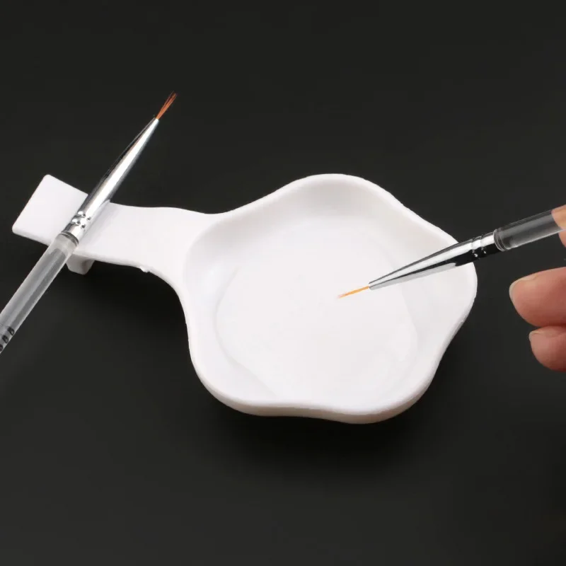 1KS akrylová paleta na nechty UV gél lesklý hrot držiak DIY dizajn pigment podnos carving farebný maľba paleta na nechty náradie
