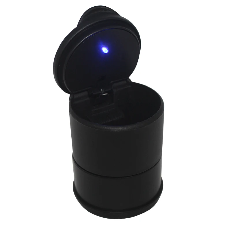 1ks auta LED LED popolnené odpadky na odpadky Coin Storage Cup Cypach Cigar Ash Tray Styling Univerzálna veľkosť popolníky