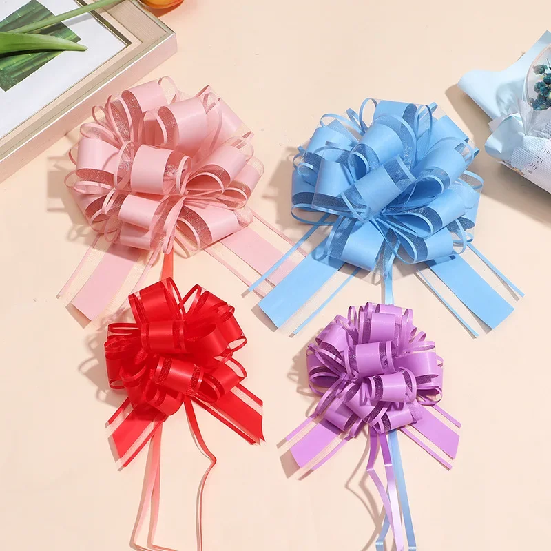 1ks biely svadobný automobil Ribbon Pull Luky uzol Darček Svadobné auto Decor Party Supplies Stoličky DIY Domáca dekorácia