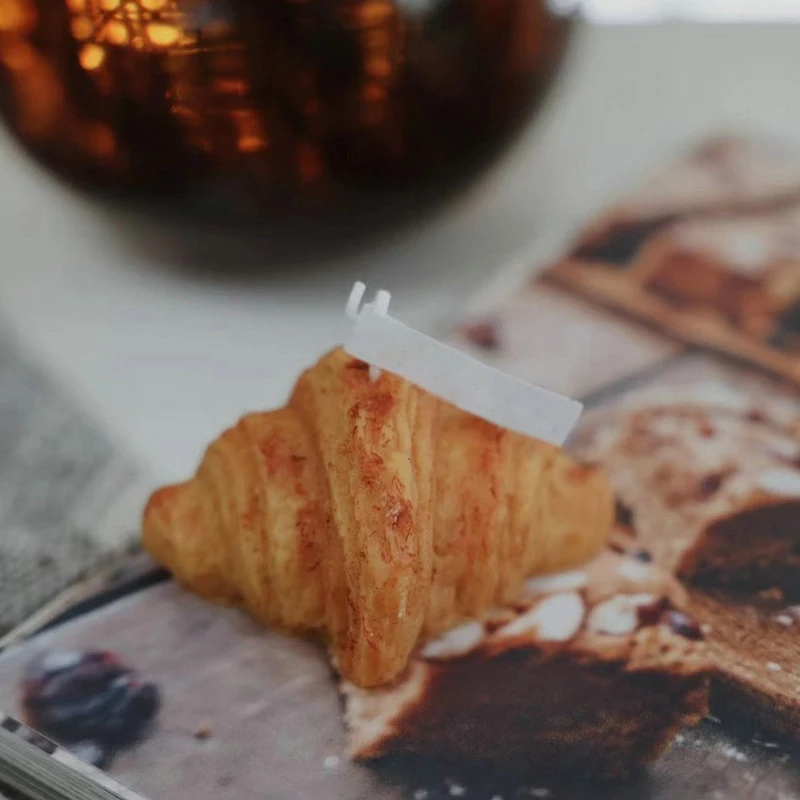 1ks croissant chlieb voňavé sviečky dekoratívne aromatické potravinové vafle sviečka mliečna fragancia pre kávu