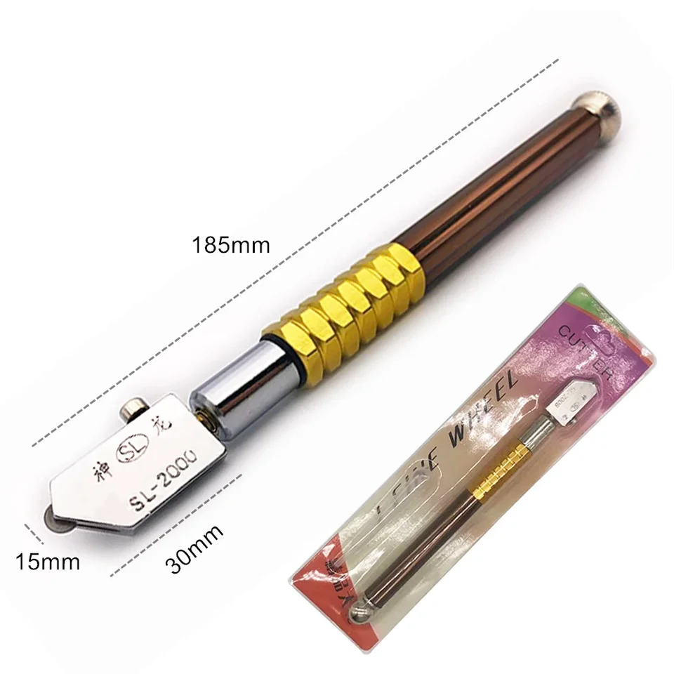 1ks Diamond Glass Cutter 2-19 mm 175 mm karbonizácia volfrámu zliatiny okuliarov pre ručné sklo rezanie skla