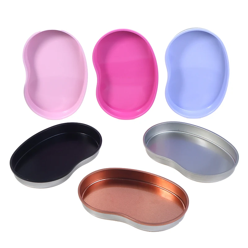 1ks Doctor Chirurgický zubný podnos z nehrdzavejúcej ocele na nechty Zariadenie Doska False Nails Disk Tools Cosmetic Storage Tray