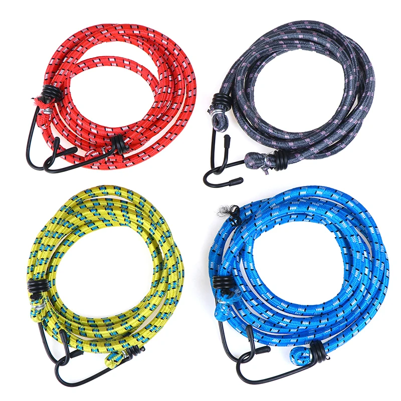 1ks elastické gumové batožinové šnúry hák na lano bicykle lana kravata bicykla batožinová batožina strešný stojanový remienok s pevným pásmom Hook Bicycle príslušenstvo