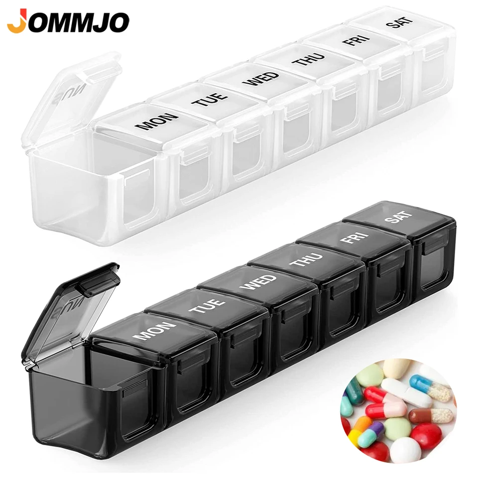1ks extra veľký týždenný organizátor tabliet, denné tabletky Sukuos pre tabletky, vitamín, rybie oleje alebo doplnky, pilulky bez bPA bez piluliek BPA