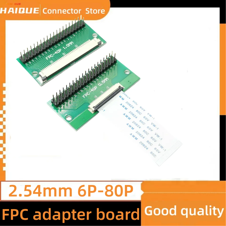 1ks FPC/FFC Flexibilný doska adaptéra kábla obojstranne 0,5 mm až rovná 2,54 mm 6p/8p/10p/12p/20p/24p/26p/30p/40p/60p/80p/80p/80p