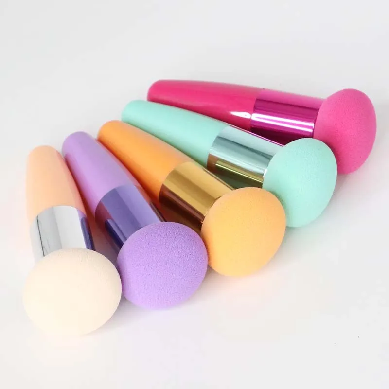1ks hubové hlavy make -up kefy práškový make -up make -up s handrou s rukoväťou módne profesionálne make -up kozmetické nástroje kozmetické
