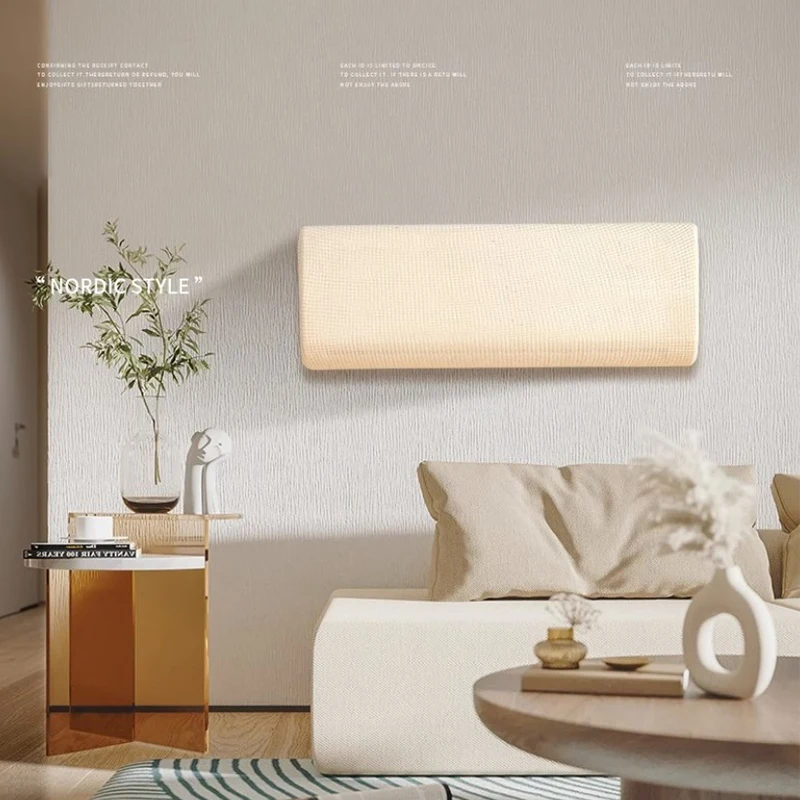 1ks klimatizačný klimatizačný kryt Prachový kryt Pasnú farbu Domáca dekorácia mäkká stena namontovaná ochranná ochrana Easy Cleaning Cover Classic Prach