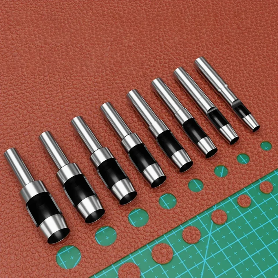 1ks kožené diery dierovacie náradie Dutiny Round Outle Puncher Plastové oblečenie Dierovanie nástroja Drilling Puncher Kit