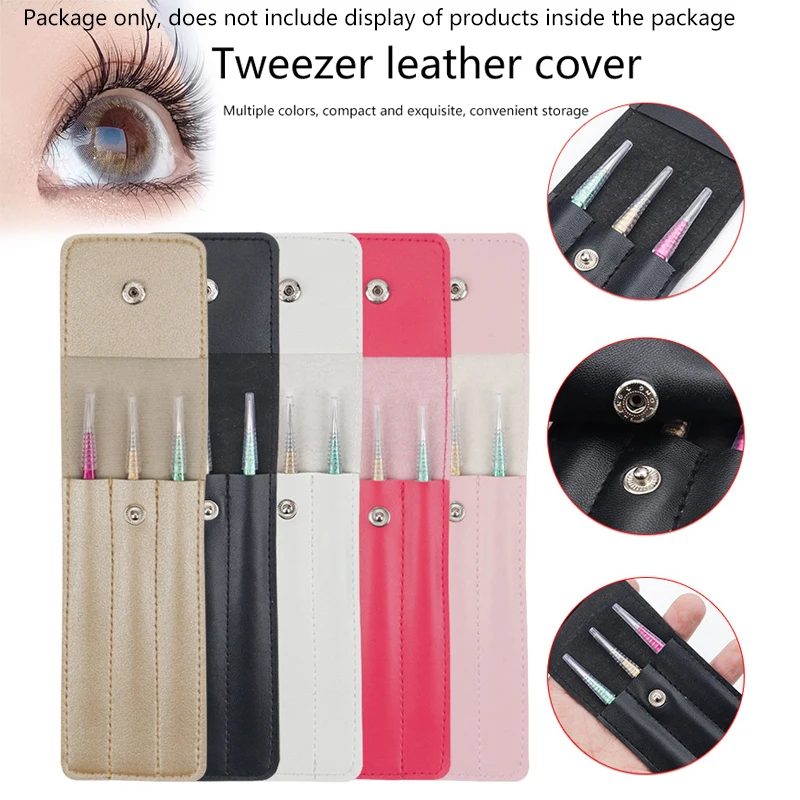 1ks Lash pinzše kožené pokrytie koženého obočia držiak na klip Storage Collection Collection Case Ripov na predĺženie