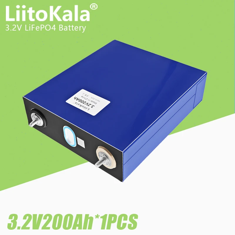 1ks liitokala 3,2V 200 AF LIFEPO4 Nabíjateľné batérie lítiumfosfátovej batérie pre PV RV solárne golfové vozíky eu US Daň zadarmo