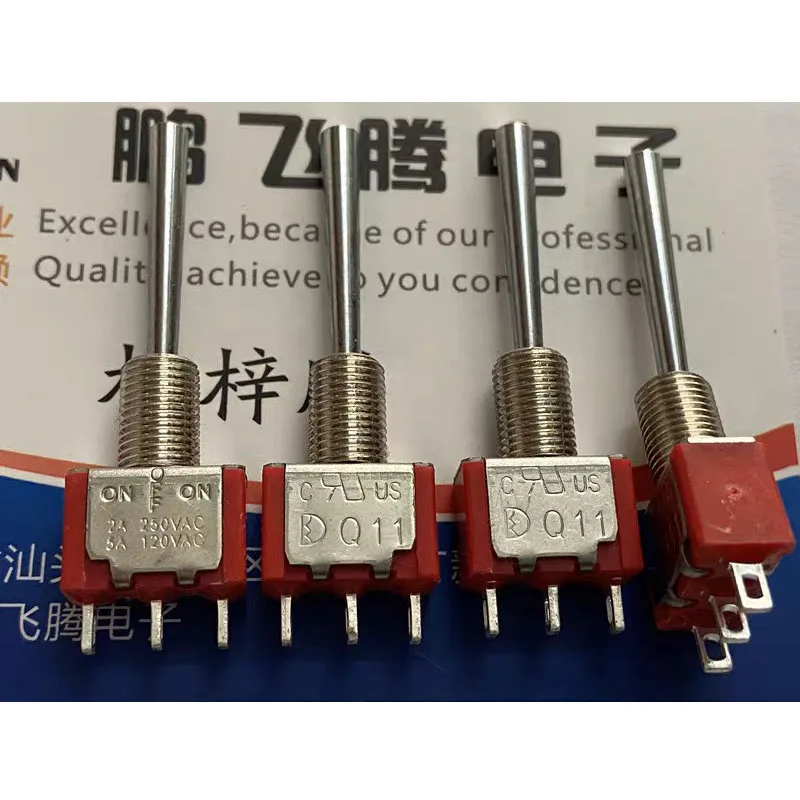 1ks/lost Q11 spínač gombíka 3 Pin 3 Speed ​​Rocker prepínač dlhá rukoväť 21 mm 1ms3t5b1m1qes