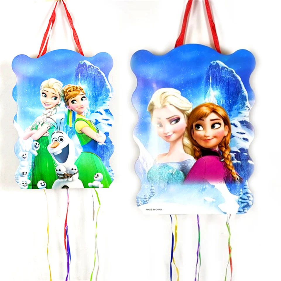 1ks/lot mrazené elsa princezná téma Pinatas Dievčatá deti Zvýhodky Šťastné narodeniny Udalosti Party dekorácie DIY Paperboard Pinata Pinata
