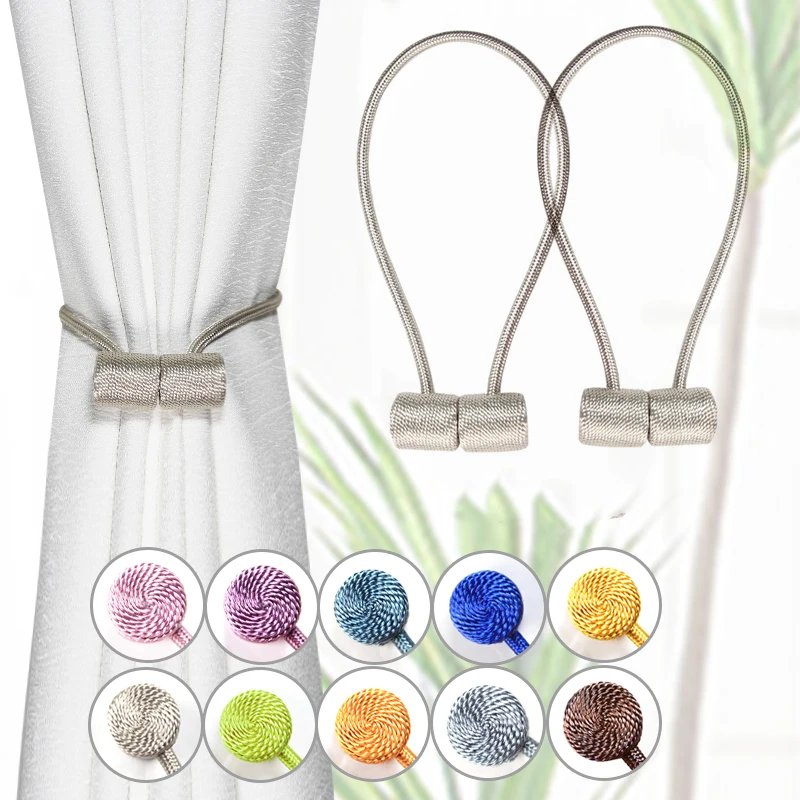 1ks Magnetic Curtain Clip Caliping valcovanie guľôčkových záclon držiak zviazaný zviazaný dom
