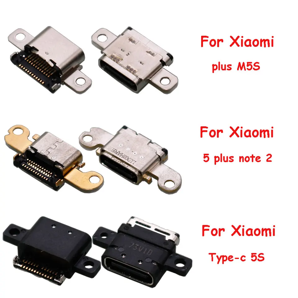 1ks Micro USB Type C Power Jack pre MI telefóny 5S Plus M5S 5S 5 Plus Xiaomi Poznámka 2 Nabíjací port typu C Connector
