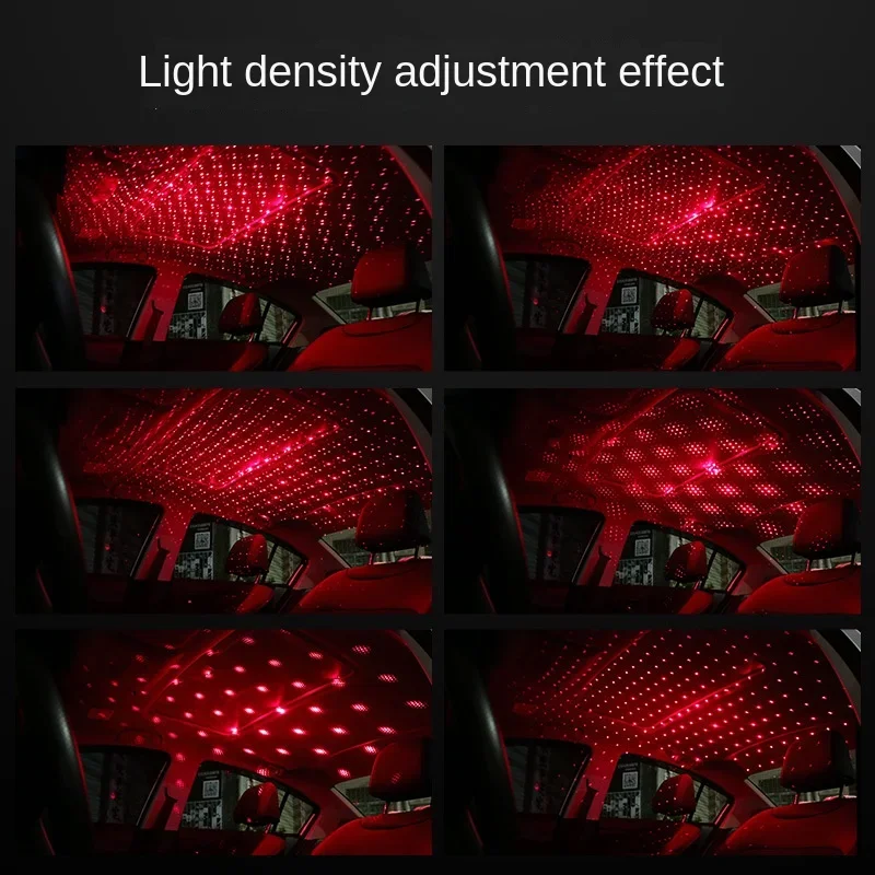 1ks Mini LED auto strecha hviezdy Night Light Projector Atmosféra Galaxia Light USB Decoration Decoration Car Top atmosféra svetlo