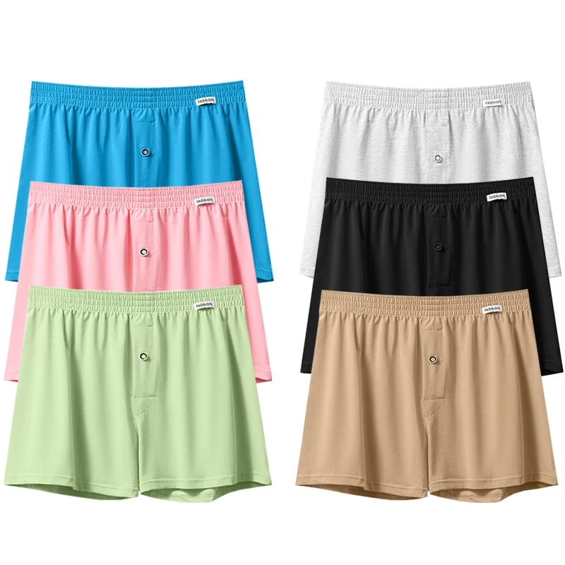 1ks mužské šípky nohavice muži bavlnené boxery, šortky, voľné stredne pásové mužské plus veľkosť spodného prádla Homewear Pohodlné nohavičky