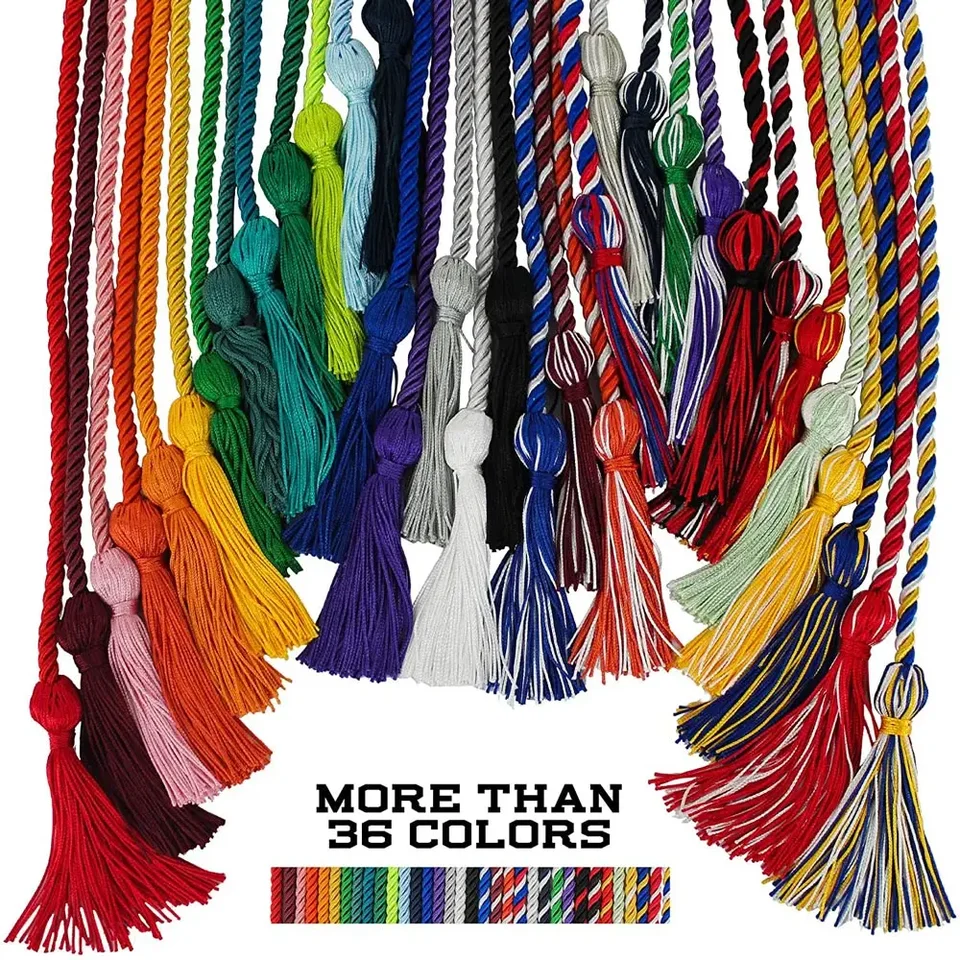 1ks módne promócie Honor Cords Tassel Polyester Yarn Honor Cord pre promócie Študenti 170 cm promócie klobúky dekorácie