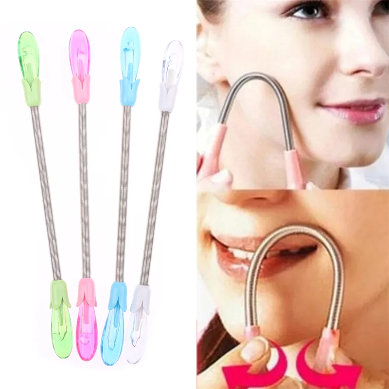 1ks na odstraňovač vlasov tváre pre ženy pre ženy tvár tváre líca fúzy horný perý odstraňovač vlasov Spring Spring Epilator Thining Tool
