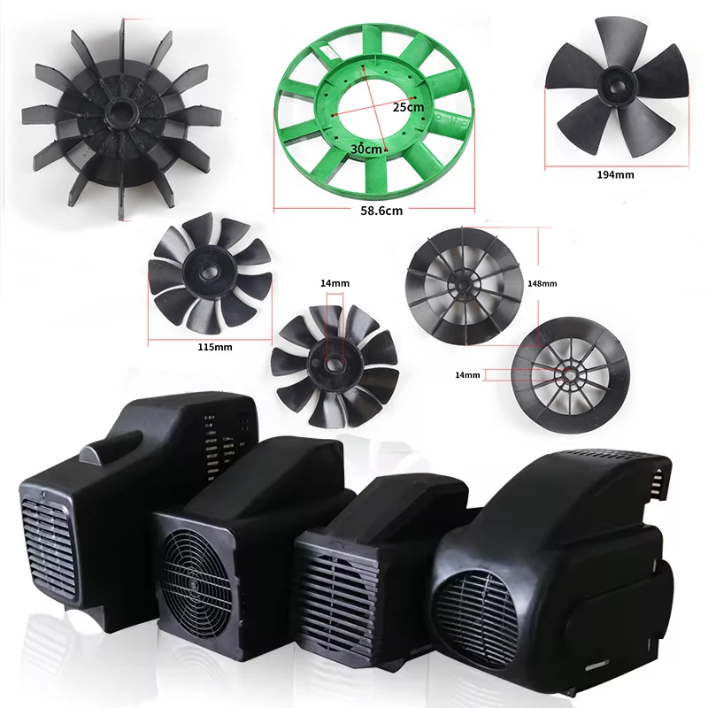1ks na vzduchový kompresor chladiaci ventilátor Čepeľ Motor bez oleja má olej/ plynové čerpadlo príslušenstvo na ochranu krytu krytu veterného krytu kryt