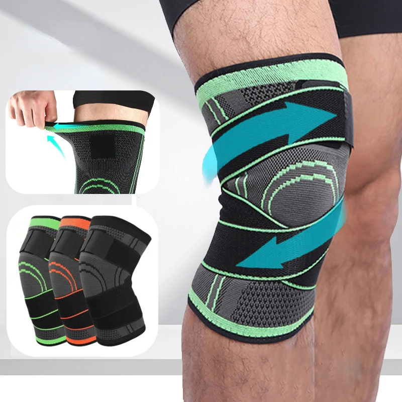 1ks nylon nastaviteľný športový koleno podložka kolena bolesť Patella Stabilizátor Brace Podpery pre turistický futbalový basketbal beh šport