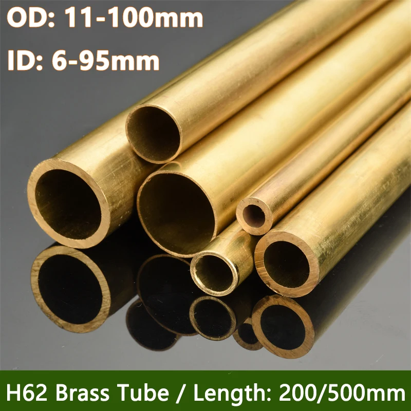 1ks OD 11 mm - 100 mm mosadzná dĺžka trubice 200/500 mm ID 6 mm - 95 mm bezšvový okrúhly rúrka Dutá medená puzdro rukávy