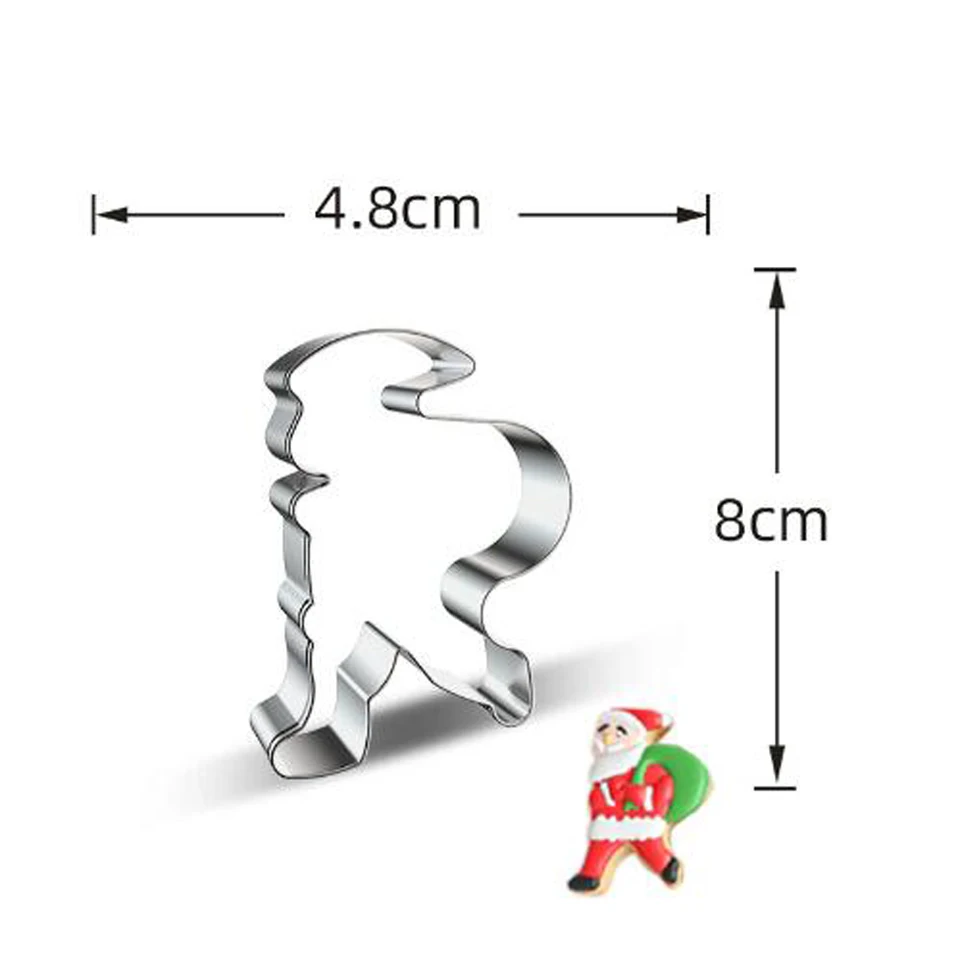 1ks Patisserie Reposteria Vianoce Santa Claus z nehrdzavejúcej ocele Cookie Cutter Kovová pleseň sušienok Fondant Cake Decor Folm