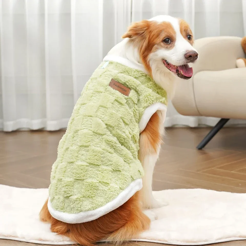 1ks pet oblečenie jeseň a zimné nové bavlnené odevy plyšové nové oblečenie zlatý retriever pes zlatý retriever
