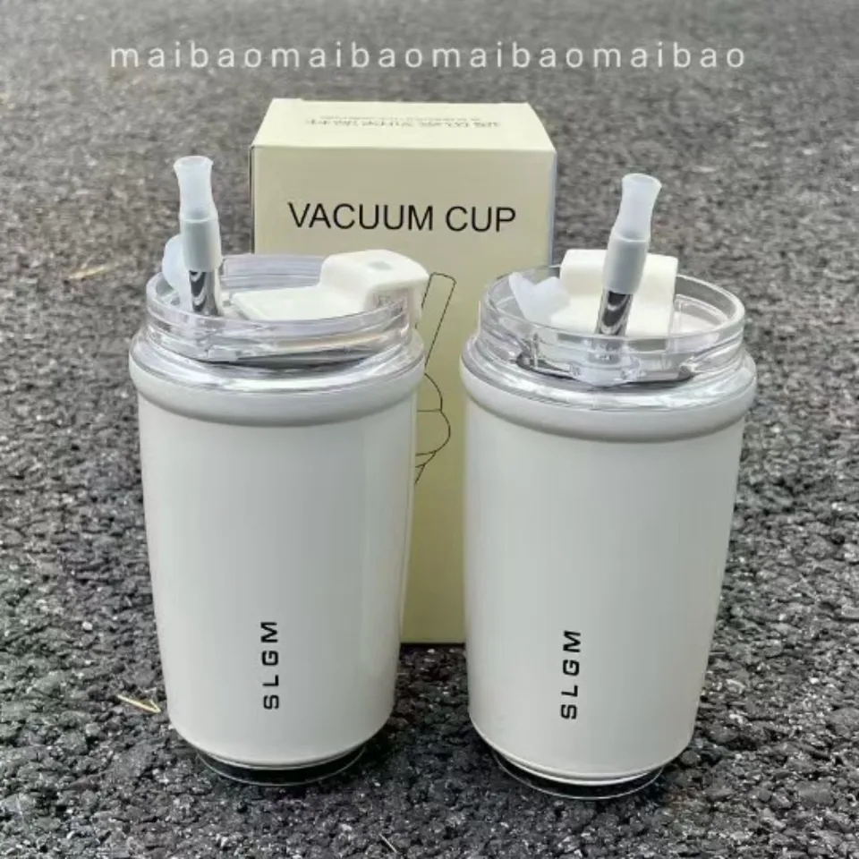 1ks pohárik Thermos Cup Mliečna biela káva hrnček izolovaná fľaša na fľašu Cesta z nehrdzavejúcej ocele Vákuové bono