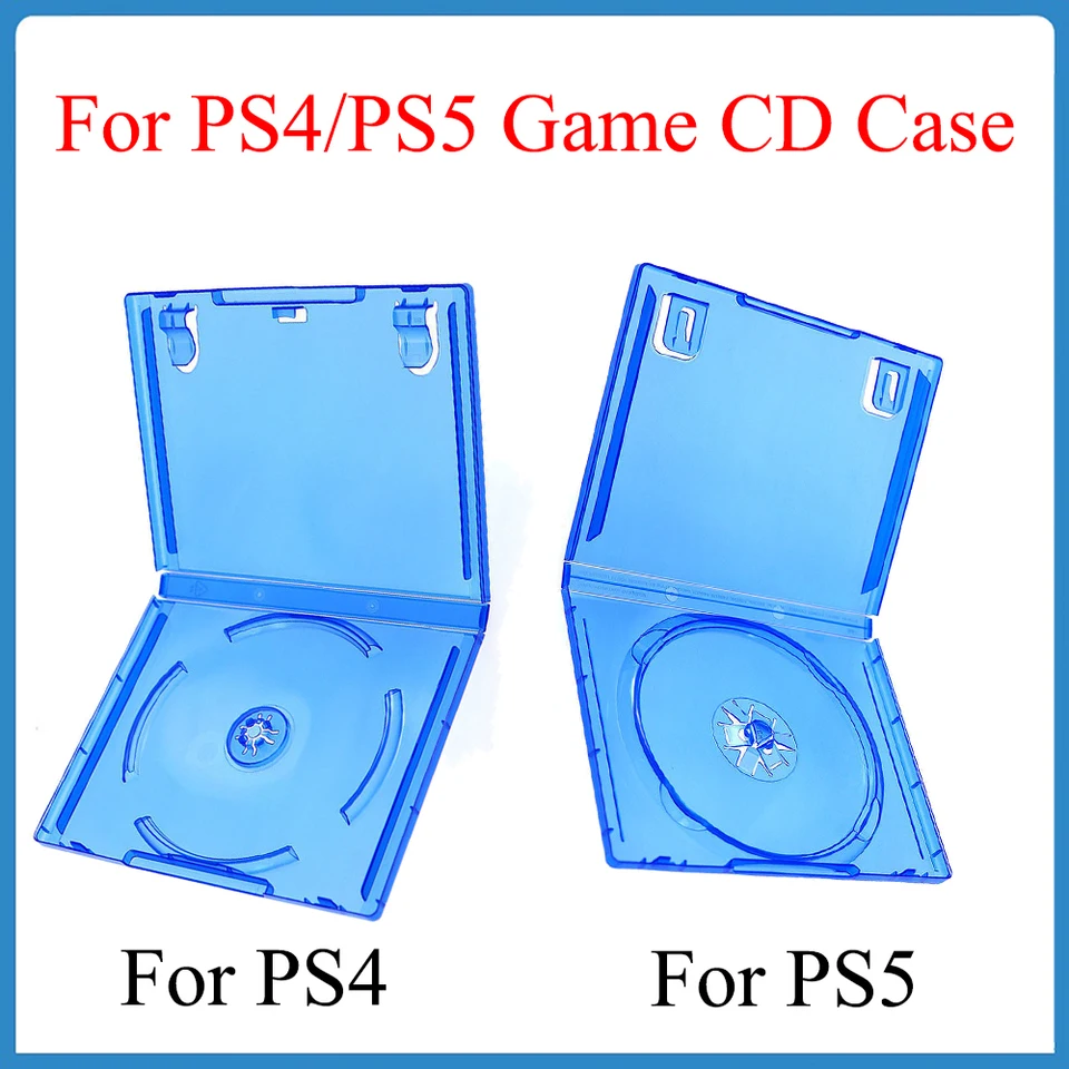1ks pre puzdro na CD PS4 pre CD pre Sony PS4/PS5 Clear Blue DVD Storage Puzdro Ochranné skrinky Plastové disk Stockpiling Boxes Príslušenstvo