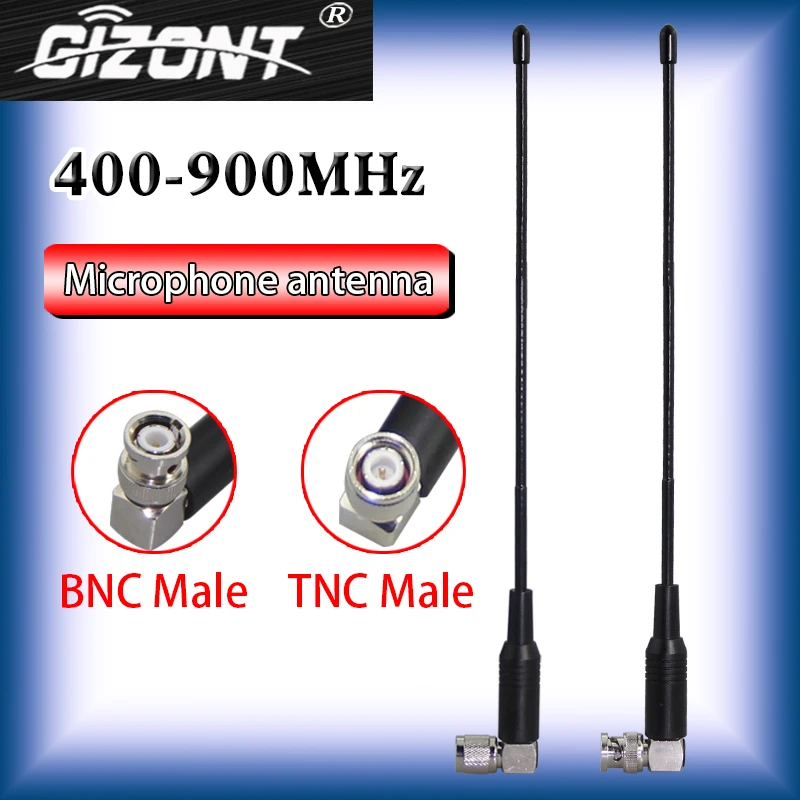 1ks pre Shure UHF bezdrôtový prijímač mikrofón SLX UC U4D U4S UB 400 ~ 900 MHz 7DBI Soft WHIP Anténa BNC TNC MALS MAŽNÝ KONEKTOR Plug Connector