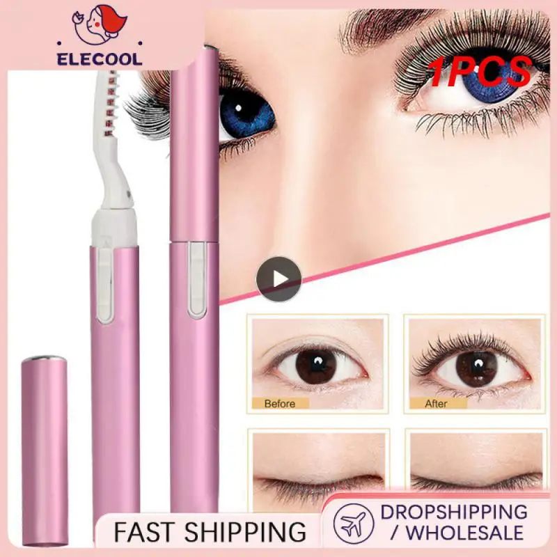 1ks prenosné elektrické vyhrievané sponky natáčania natáčania natáčania Dlhodobý tvar očí make -up curling súprav