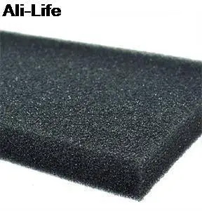 1ks prenosný čierny biochemický bavlnený filter Akvárium Fish Tank penový penový filter 50*10*2 cm