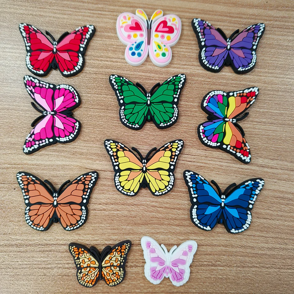1ks pvc kawaii topánky kúzla Butterfly topánky doplnky pre domácich majstrov pre dievčatá Dámske deti Detské darčekové balíčky