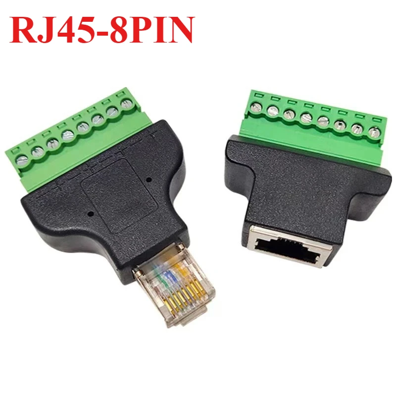 1ks RJ45 na skrutky koncového adaptéra RJ45 Samica až 8 kolíkových konektorov pre CCTV DVR