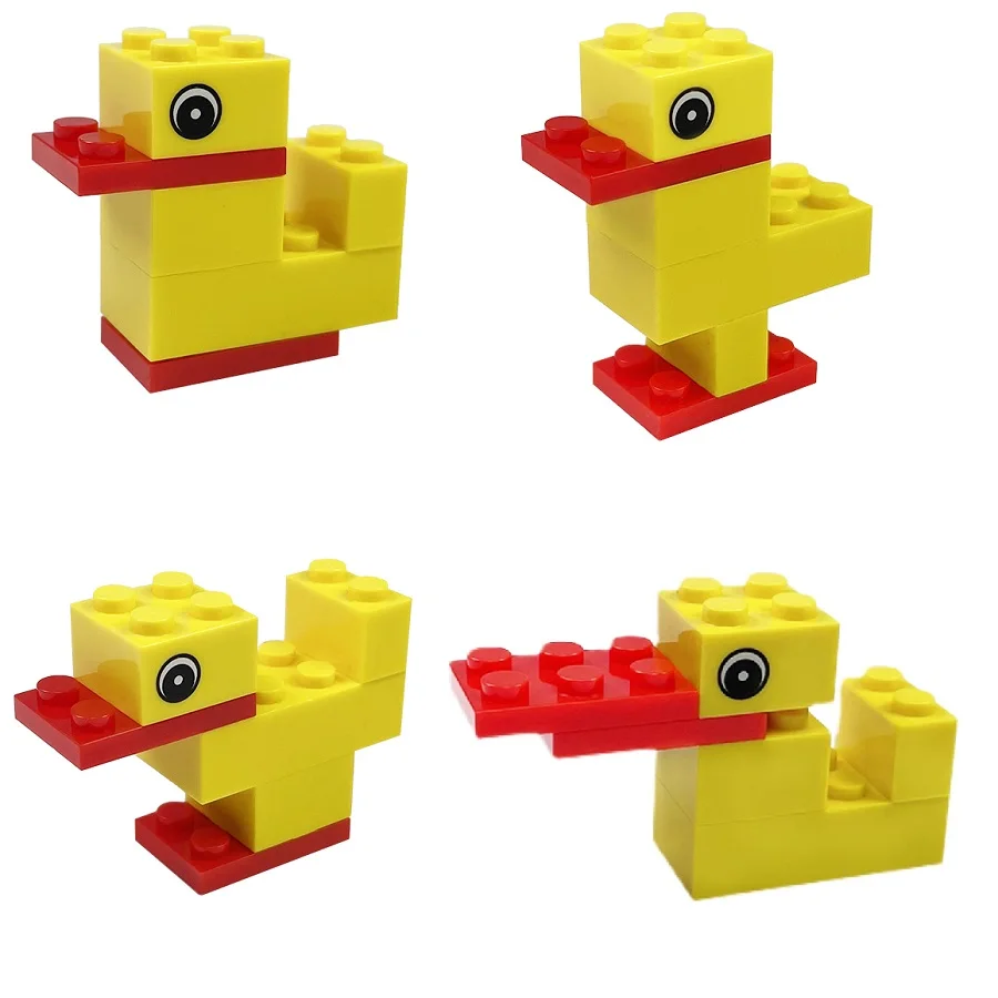 1ks Small Animal Yellow Stavba kačice budovy Mini Action Figure Hračky