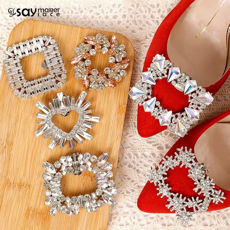 1ks svadobné topánky Svadobné topánky vysoké podpätky Kúzla Crystal Crystal Shop Clip Diy Diy