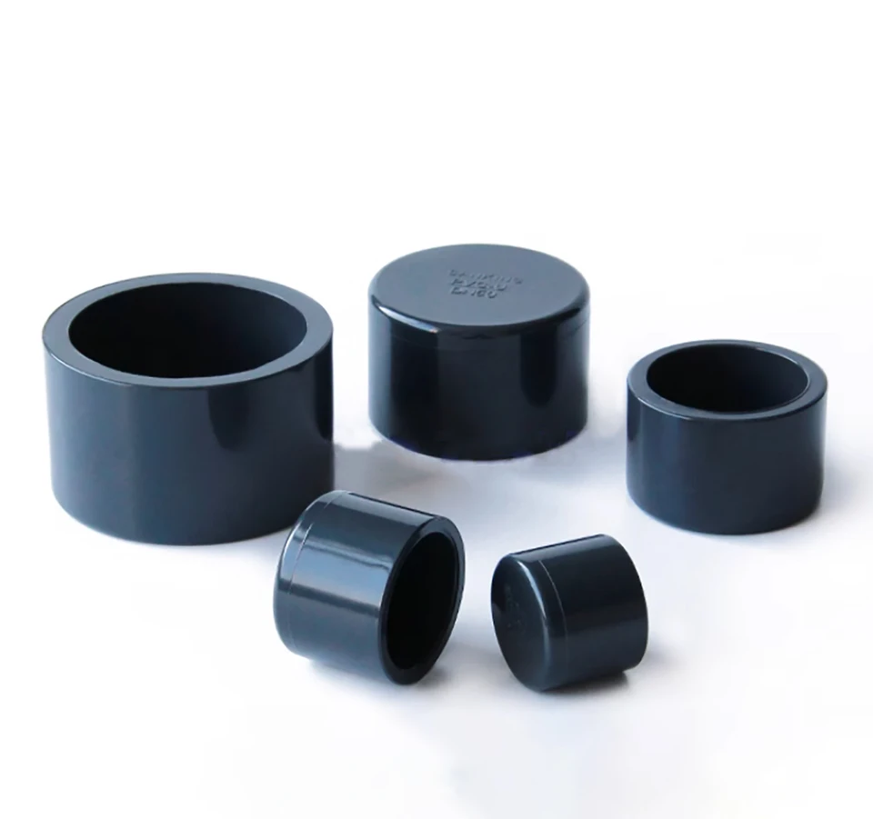 1ks tmavo šedá PVC End Cap ID