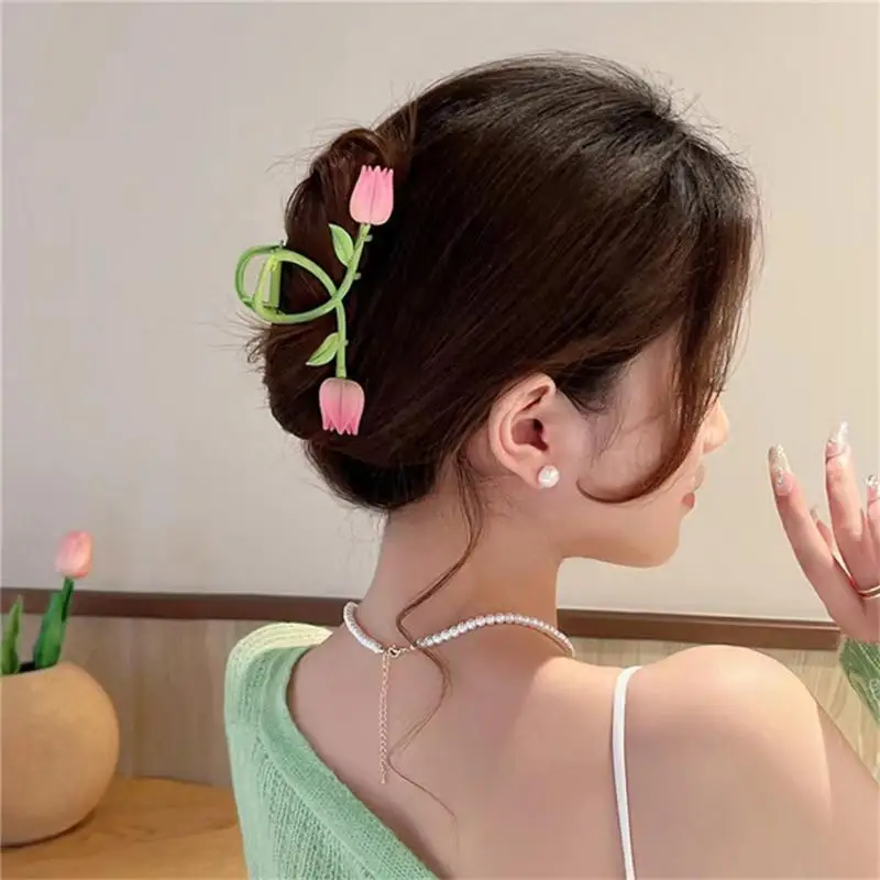 1ks tulip klip ženský letný čerstvý vlásenka zadná hlava žralok klip Design Sense Drobné klipové klipy Stylingové nástroje